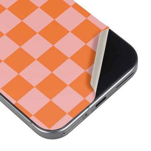 Orange Checkered Google Pixel 9 Skin